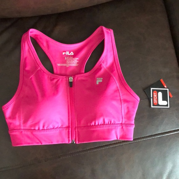 FILA SPORT® Zip Front Medium-Impact Sports Bra New - Picture 2 of 5